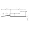 Spark plug, ignition resistance L. 188 mm diameter 9.5 mm,