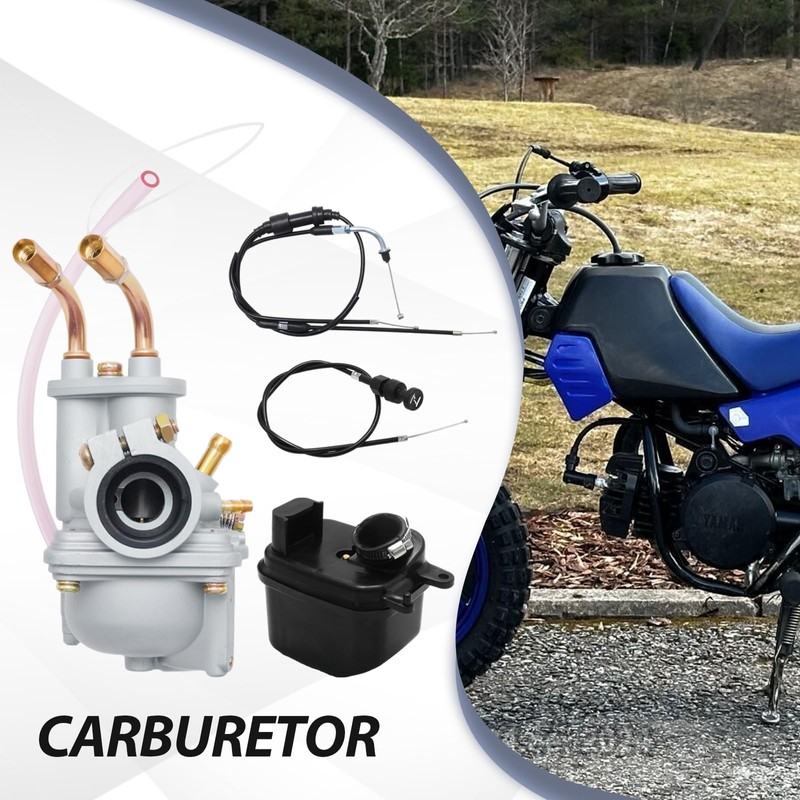 Hoypeyfiy PW50 Carburetor Air Filter and Throttle Choke Cable Kit