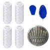 Rnigra Sewing Thread Set, Polyester Thread, White Thread 4PCS with