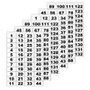 Pack of 44 Labels Per Sheet (1 to 132) Waterproof