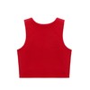 Lilax Girls' Double Lined Sleeveless Basic Crop Tank Top (Red,