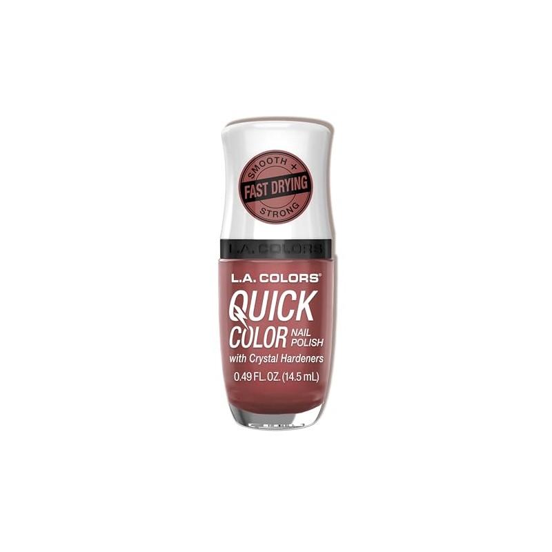 L.A. COLORS Quick Color Nail Polish with Crystal Hardeners, Confidence