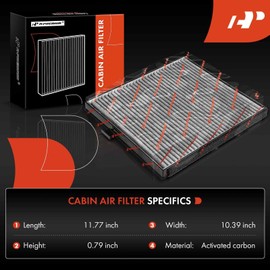 A-Premium Behind Glove Box Cabin Air Filter w/Activated Carbon Compatible with Honda Pilot 2003-2008, Odyssey 1999-2004 & MDX 2001-2006, 3.5L, Replace# WCAF1770, DW45459