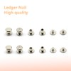 Hocansen 100 Pcs/50 Sets Silver Binding Screws Flat Head Metal
