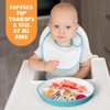 Kids Porcelain Plates with Anti-Slip Silicone Sleeves | Microwave &
