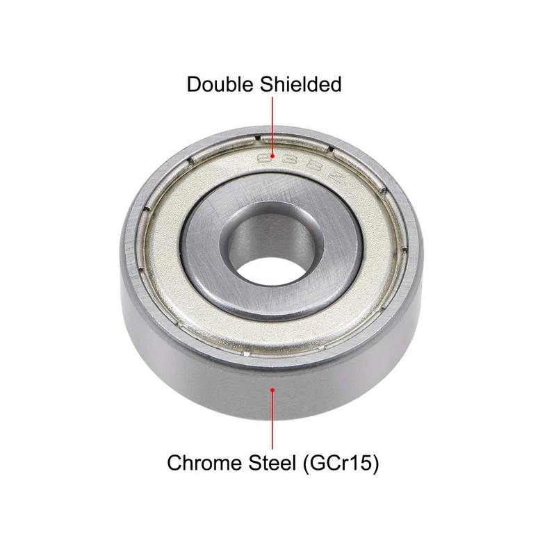 sourcing map 638ZZ Double Shielded ABEC-3 Ball Bearings 8 x
