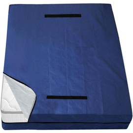 Coldwind Twin Size Waterproof Mattress Cover for Moving & Storage, Heavy Duty Handles, Strong Zipper, Reusable, Navy