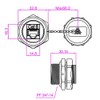 InstallerParts CAT6 RJ45 Shielded Industrial Panel Mount Bulkhead Ethernet Female