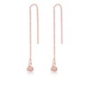 DTPsilver® SMALL 925 Sterling Silver Rose Gold Plated Drop Studs