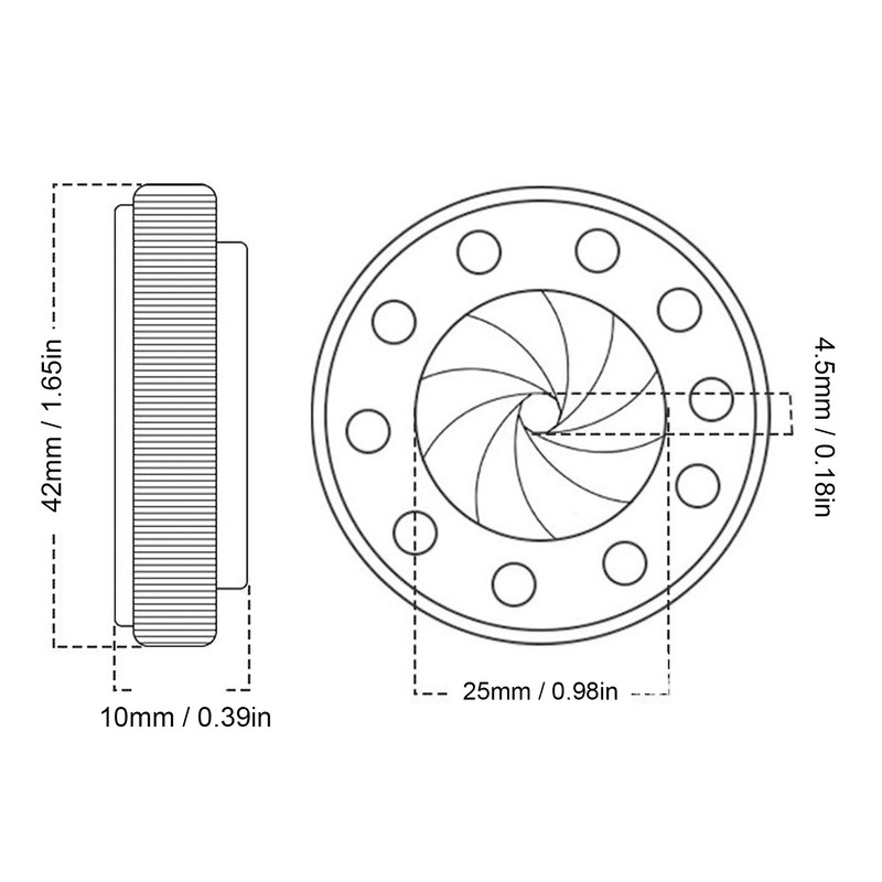 M36 Aperture Diaphragm 4.5‑25mm Bore Diameter Adjustable Camera Lens Iris