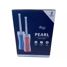Bio Bidet Pearl Handheld Personal Travel Bidet Portable 2 Pack Aqua & Rose NEW