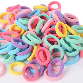100 PCS Hair Bands for Girls Toddler Hair Bands Baby Hair Bobbles for Baby Girls Kids Toddlers Multicolor (Light -colored-100pcs)