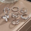KISS WIFE 20 Pcs Chunky Gold Silver Rings, Thick Adjustable
