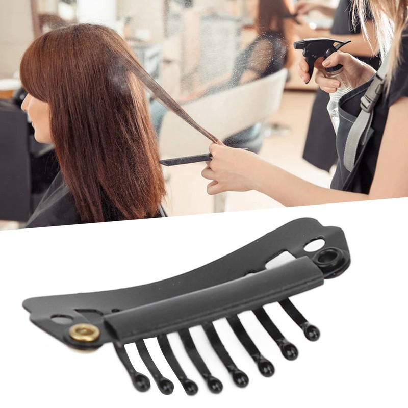 50pcs Hair Extension Clips Set Stainless Steel DIY 8 Teeth