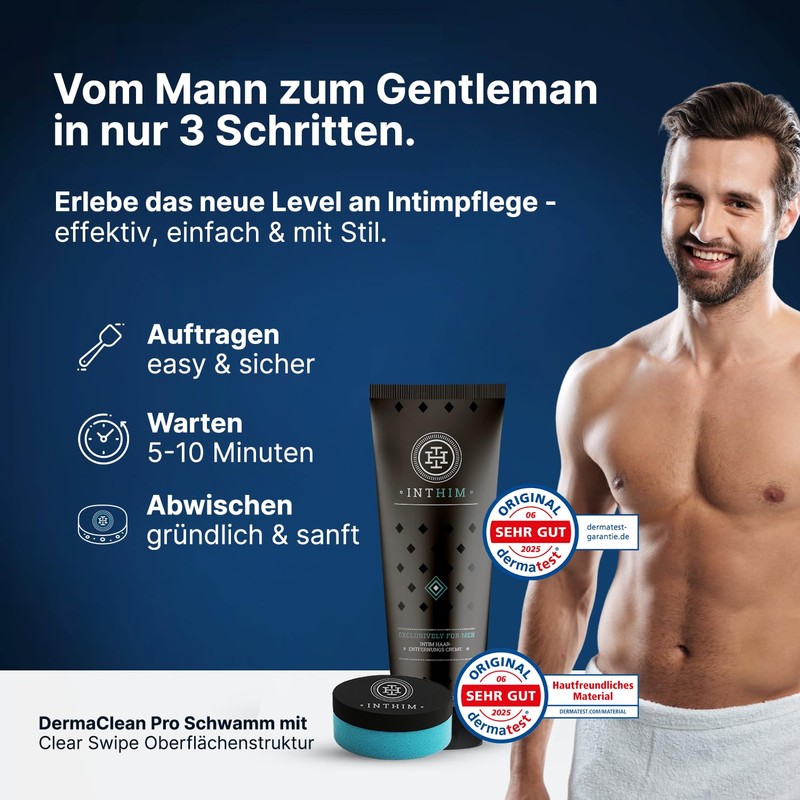 IntHim Depilatory Cream Intimate Area Men Double Pack - Gentle,