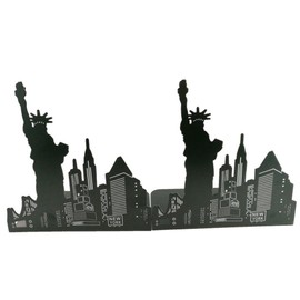 One Pair Vintage Fashion European Architecture Style Thickening Iron Library School Office Home Study Metal Bookends Book End (Statue of Liberty)