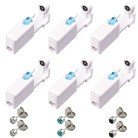 6 Pack Self Ear Piercing Gun, VEGCOO No Pain Disposable Ear Stud Piercing Gun Kit, Safety Asepsis Piercing Tool with 6 Ear Studs for Women Girls Men Boys (6 Pack)