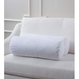 Plankroad Home Décor 9Dx24 Hypoallergenic Fluffy Faux Down Poly Bolster Pillow Insert, 100% Cambric Cotton Shell, Never Vacuum-Packed,Made in USA, Set of 2