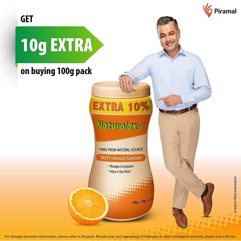 Kaxilu Naturix Naturolax-A Isabgol Husk Powder, Orange, 300 GMS