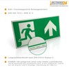 Emergency exit sign "left obliquely down" | aluminium, photoluminescent |