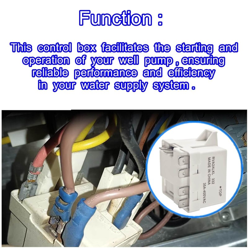 LDCRE 1PCS RVA2ALKL Control Box, 35A Well Pump Relay, 230V,