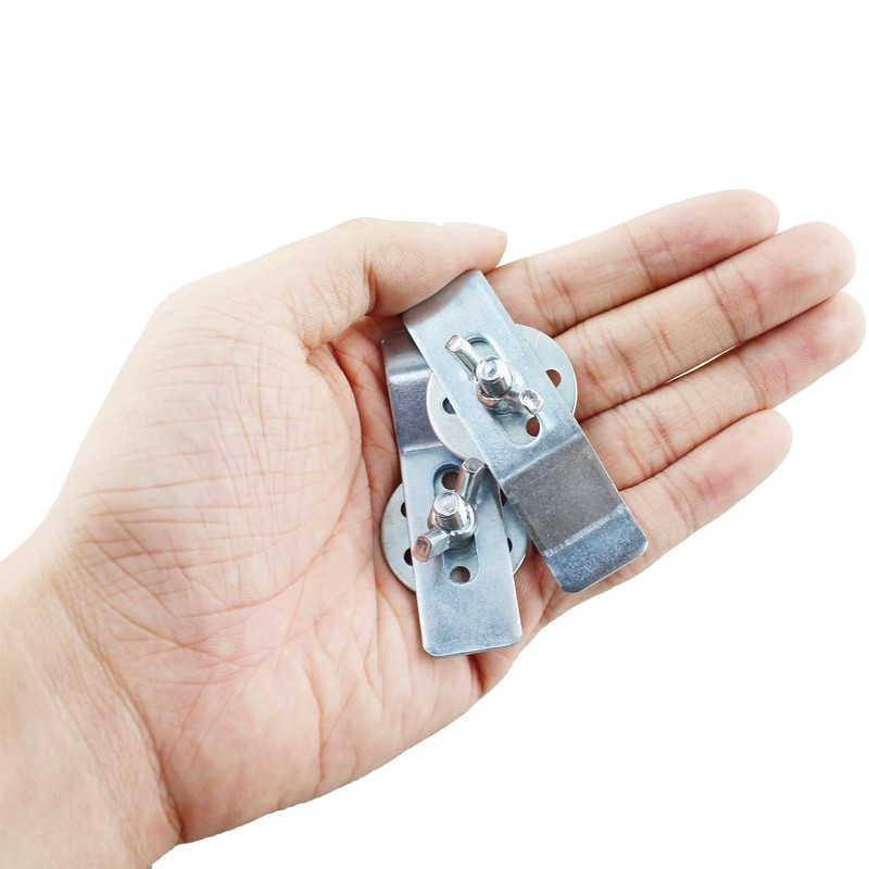 TAODAN 12PCS 66mm Silver Galvanised Steel Undercounter Mounted Sink Clamps