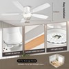 FUMLTP Ceiling fans with Lights, 54Inch RGB Low Profile Ceiling