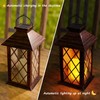 AFINETH Outdoor Solar Lanterns, Waterproof Hanging Lantern with LED Flickering