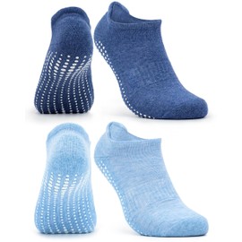 Occulto Women's & Men's Yoga Socks 2-4 Pack (Model: Mady), 2 Pairs | Navy Blue