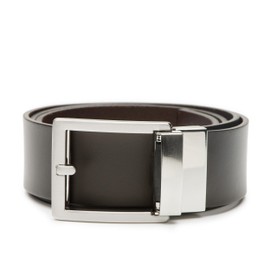 Riemen & Co DTCH.FIT Nathan Leather Belt with Automatic Closure - No Holes - 3.5 cm Wide, dark brown