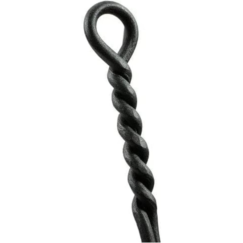 Oakestry Rope Handle Single, Long Brush Fireplace Tool Excellent Control