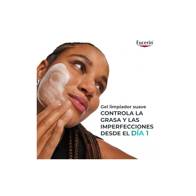 Eucerin Gel Limpiador Facial Piel Grasa Imperfecciones, 400Ml
