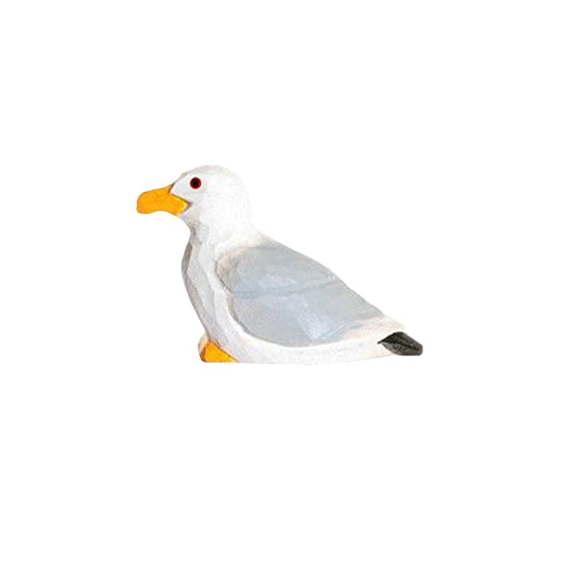 Wudimals - 41004 - Birds, Seagull, Wood, Hand Carved, Hand