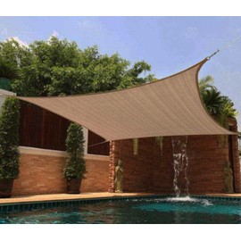 Ifenceview 6'x6'-6'x24' Rectangle UV Blocking Sun Shade Sail Canopy Awning for Patio Yard Garden Driveway Outdoor Facility (6' x 10', Brown)