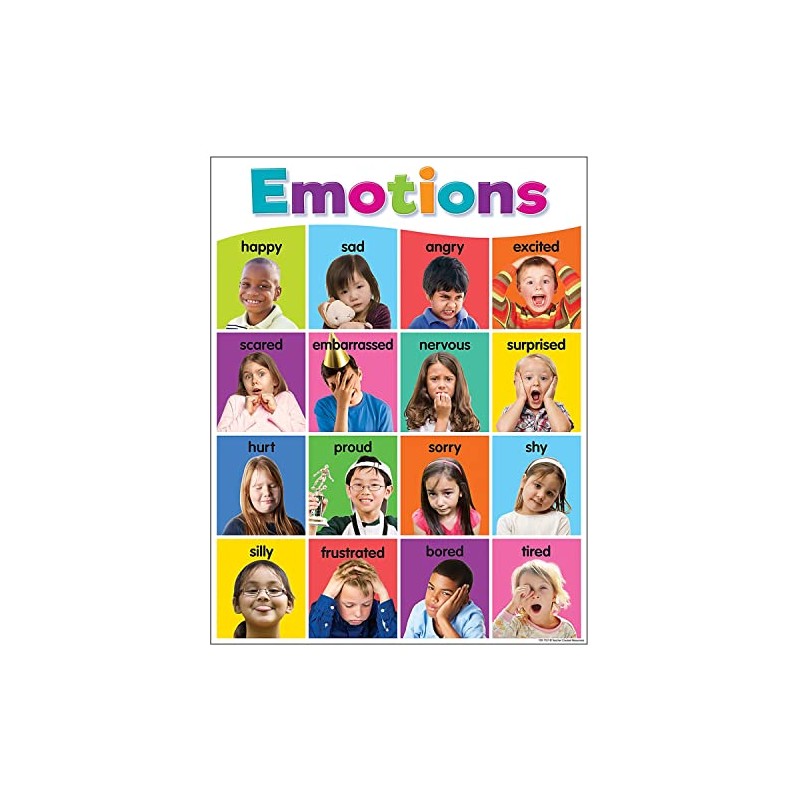 Teacher Created Resources Colorful Emotions Chart, 17" x 22"