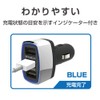 Seikou Sangyo EM-156 Car Charger EXEA 3 Monitor USB Port
