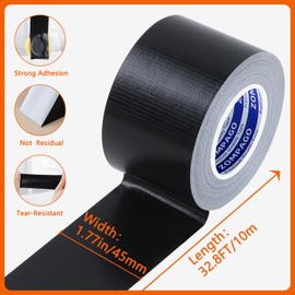 ZOMPAGO Strong Adhesive Cloth Weather Stripping Tape for Sliding Windows and Door Frames - Seal Strip for Soundproofing,Dustproof, Waterproof,and Windproof-Durable and Wear Resistant,1.8inx33FT,Black