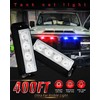 YM E-Bright 2-Pack Red Blue Dual Colors 4 LED Car