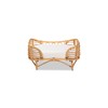 Baxton Studio Malino Modern Bohemian Natural Brown Rattan Pet Bed