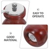 Zerodeko 1pc Pepper Mill with Crank Handle Wooden Salt and