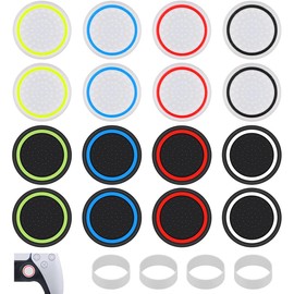VEOIRXU Analogue Stick Caps Joystick (16 Pack), Protective Caps Controller Thumbstick Grips, Thumb Grips for Controller, Protective Cover and Rubber Joystick Analogue Caps
