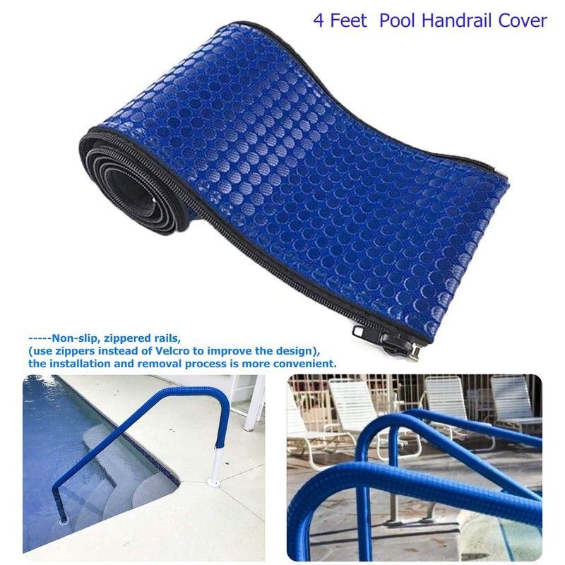 Pool Railing Handrail Comfort Covers 4-Feet Zippered Designed Neoprene Hand