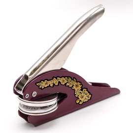 VOCLO Limited Edition Handheld Ex Libris Embossing Press Library Book Embossing Stamp Maroon & Gold