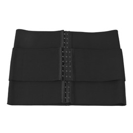 Fitness Waist Trainer Shaper Shuttleless Process Breathable Comfortable Buckle Waist Shapewear Black L