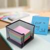 Desk Notes Cube,Mesh Memo Pad Holder,4.1×3.1inch Note Block Holder,Desktop Notepad