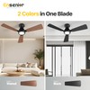 Ensenior Ceiling Fans with Lights, 42 inch Low Profile Ceiling