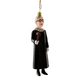 Justice Ruth Bader Ginsburg SCOTUS Glass 3" RBG Christmas Ornament