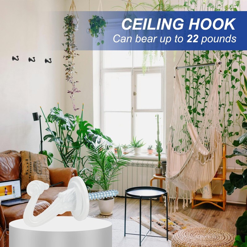 PATIKIL Swag Hooks, 6 Pcs Heavy Duty Ceiling Hooks with