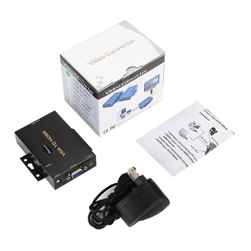 JideTech 1080P VGA to HDMI Converter with 3.5mm Audio Port