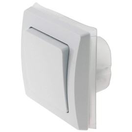 IP44 Outdoor Socket 250 V with Protective Cover Flap, for Indoor and Outdoor, Balcony, Patio, Cellar, Bathroom, White